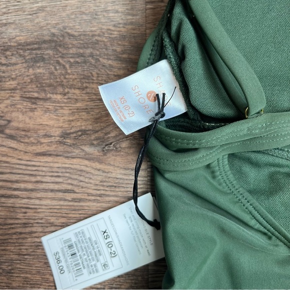 Women's Keyhole One Piece Swimsuit - Shade & Shore™ Dark Green XS - Picture 6 of 7